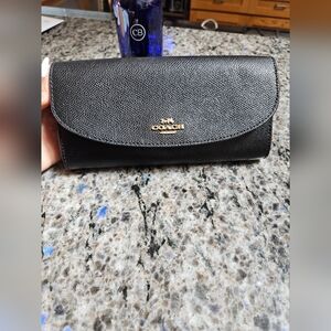 Coach Black Leather Wallet - EUC